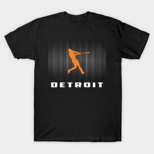 Detroit Retro Baseball Player I Love Detroit Men Women T-Shirt